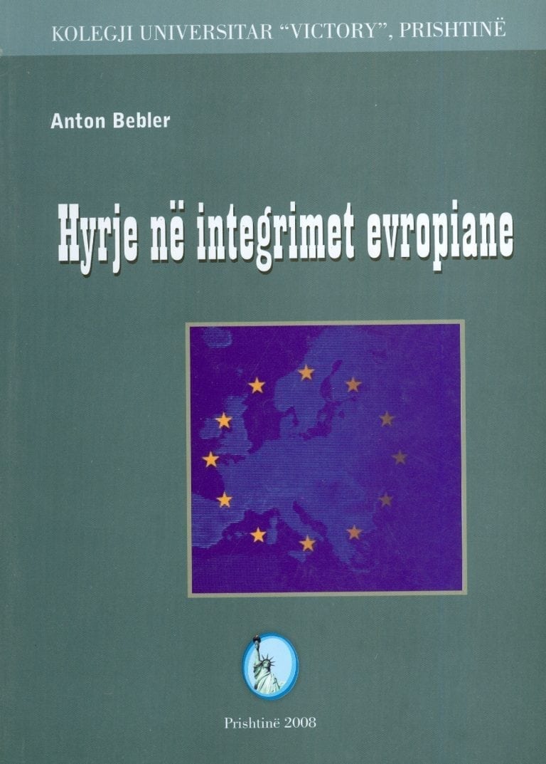 Hyrje ne integrimin evropian- Anton Bebler
