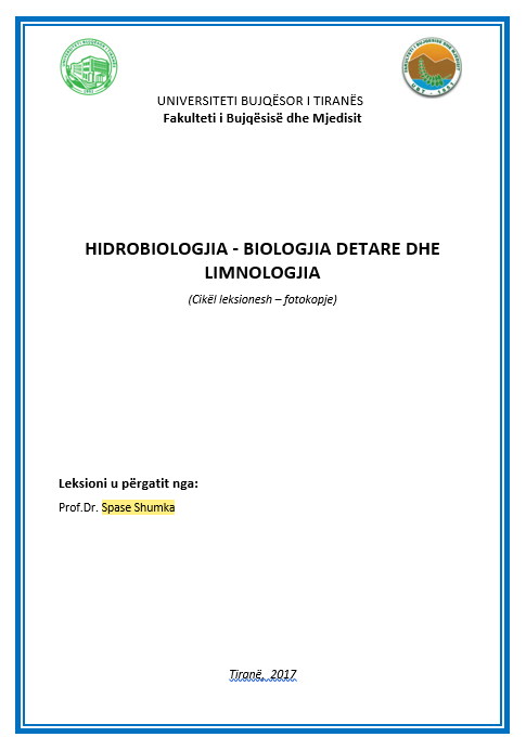 Hidrobiologjia – Biologjia Detare & Limnologjia – Prof. Dr. Spase Shumka